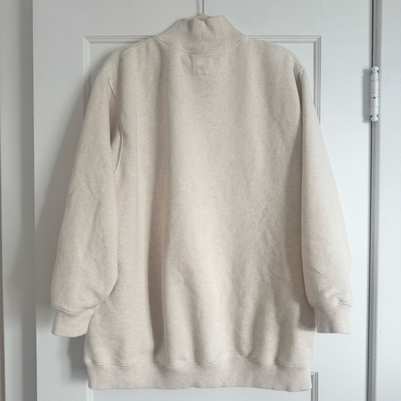 Aerie Cream Colorado Oversized Mockneck Sweatshirt Embroidered Graphic Size Med - Picture 5 of 6